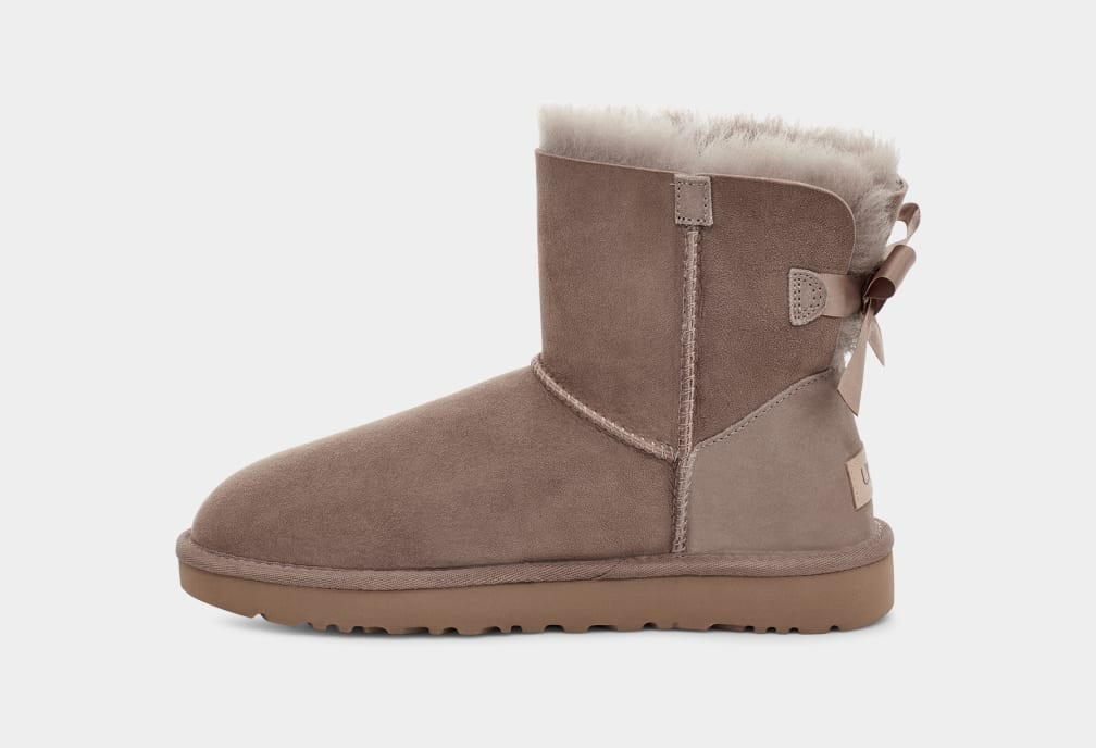 Grey Ugg Mini Bailey Bow II Women Boots | 560421-MBK