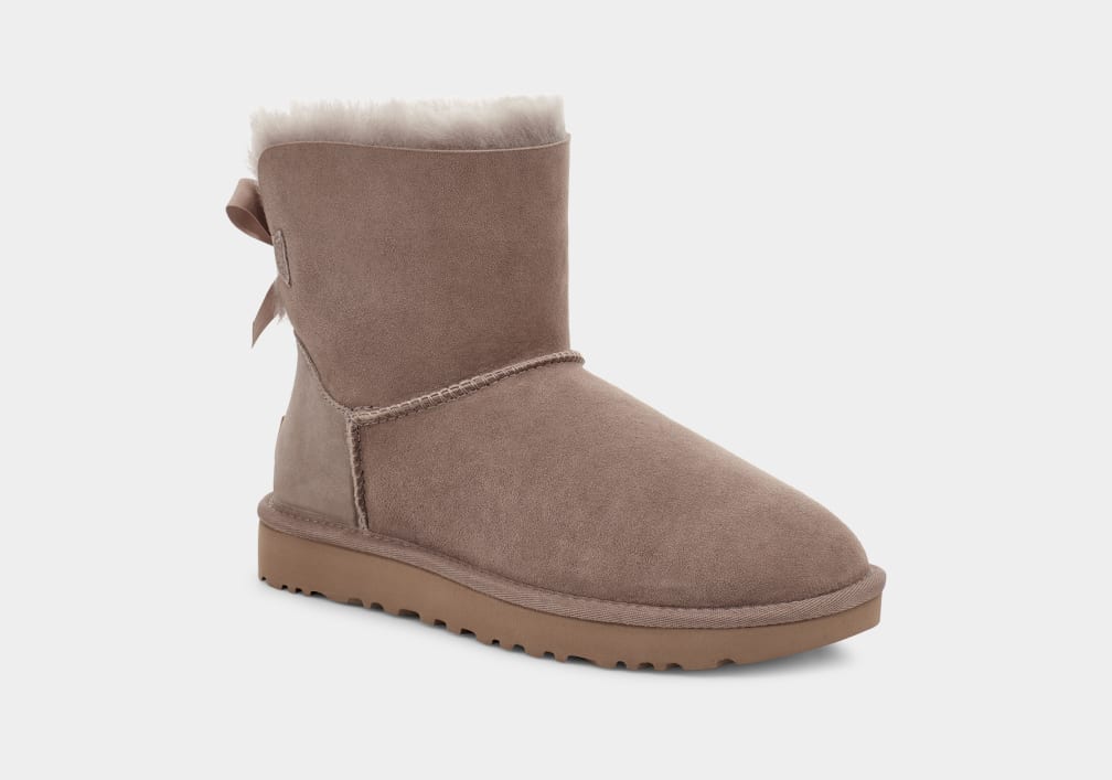 Grey Ugg Mini Bailey Bow II Women Boots | 560421-MBK