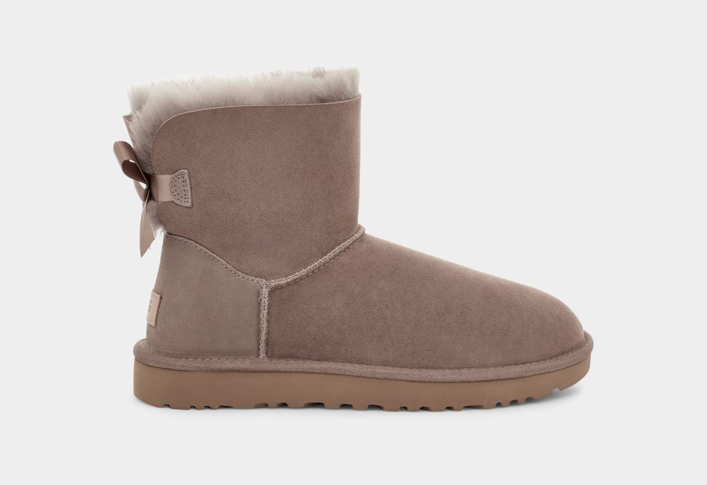 Grey Ugg Mini Bailey Bow II Women Boots | 560421-MBK