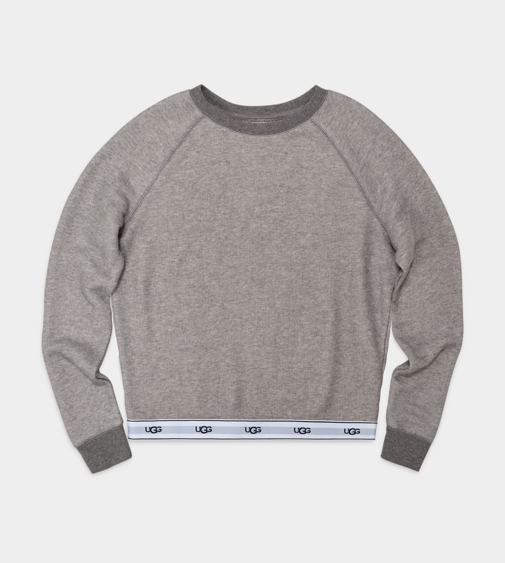 Grey Ugg Nena Crewneck Women Sweatshirt | 841237-RPJ