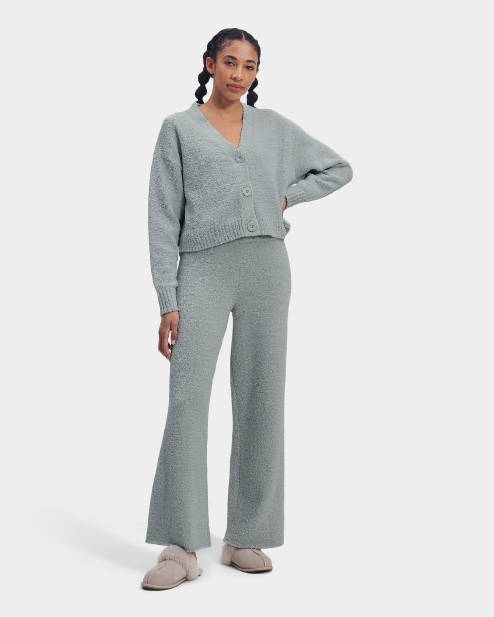 Grey Ugg Nyomi Cropped Women Cardigan | 136857-IJW