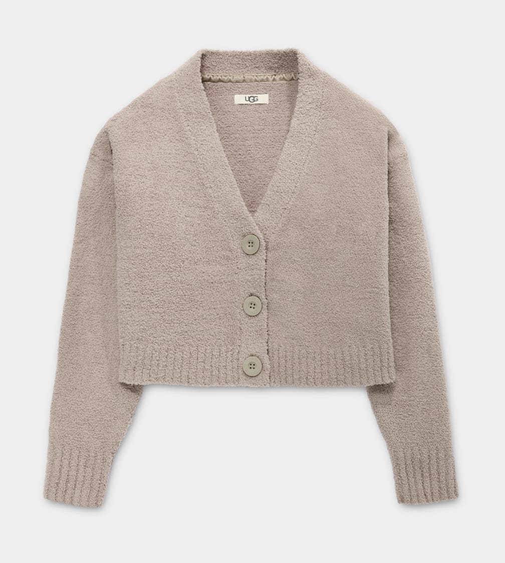 Grey Ugg Nyomi Cropped Women Cardigan | 453298-MJK