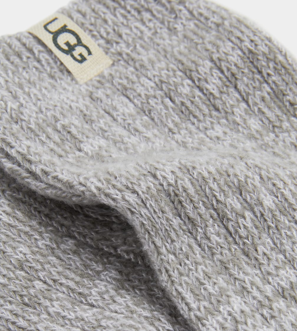 Grey Ugg Rib Knit Slouchy Crew Women Socks | 094761-TXV