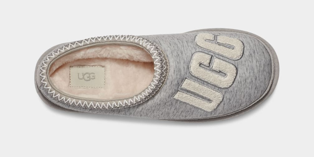 Grey Ugg Tasman Fur Jersey Cozy Men Slippers | 862903-QHT