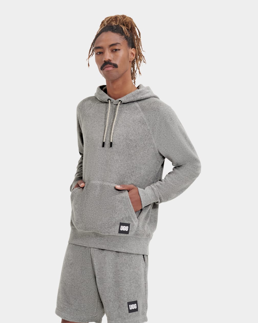 Grey Ugg Terrance Men Hoodie | 125403-ZJE