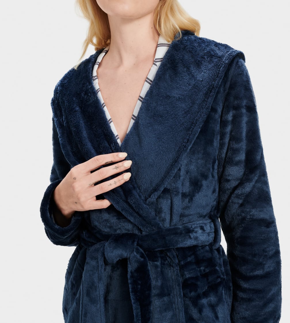 Indigo Ugg Miranda Fleece Robe Women Sleepwear | 492138-MYN