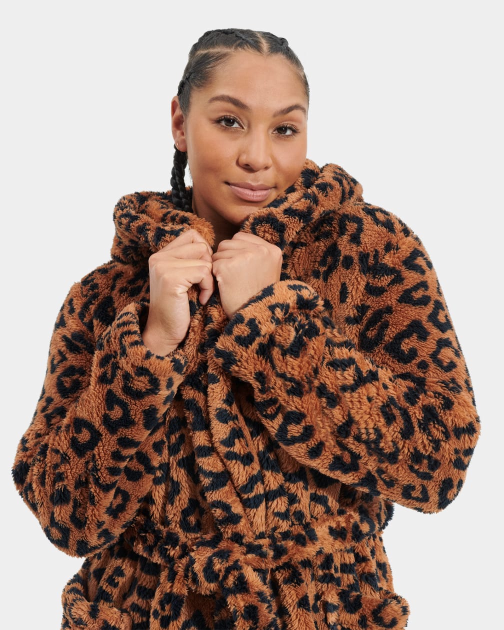 Leopard Ugg Aarti Print Women Sleepwear | 481950-MYB