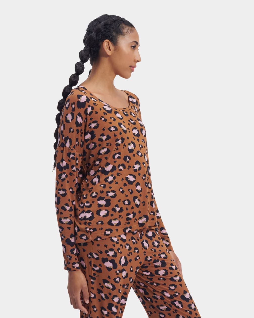 Leopard Ugg Birgit Print Set II Women Sleepwear | 860429-WYD