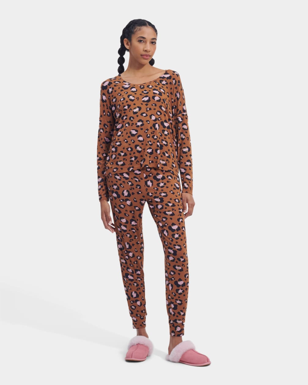 Leopard Ugg Birgit Print Set II Women Sleepwear | 860429-WYD