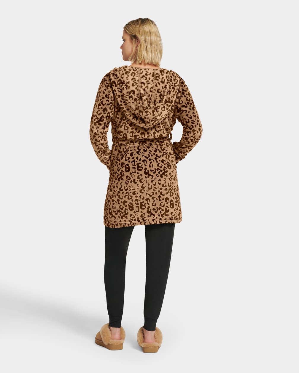 Leopard Ugg Miranda Fleece Robe Women Sleepwear | 056791-ZHV