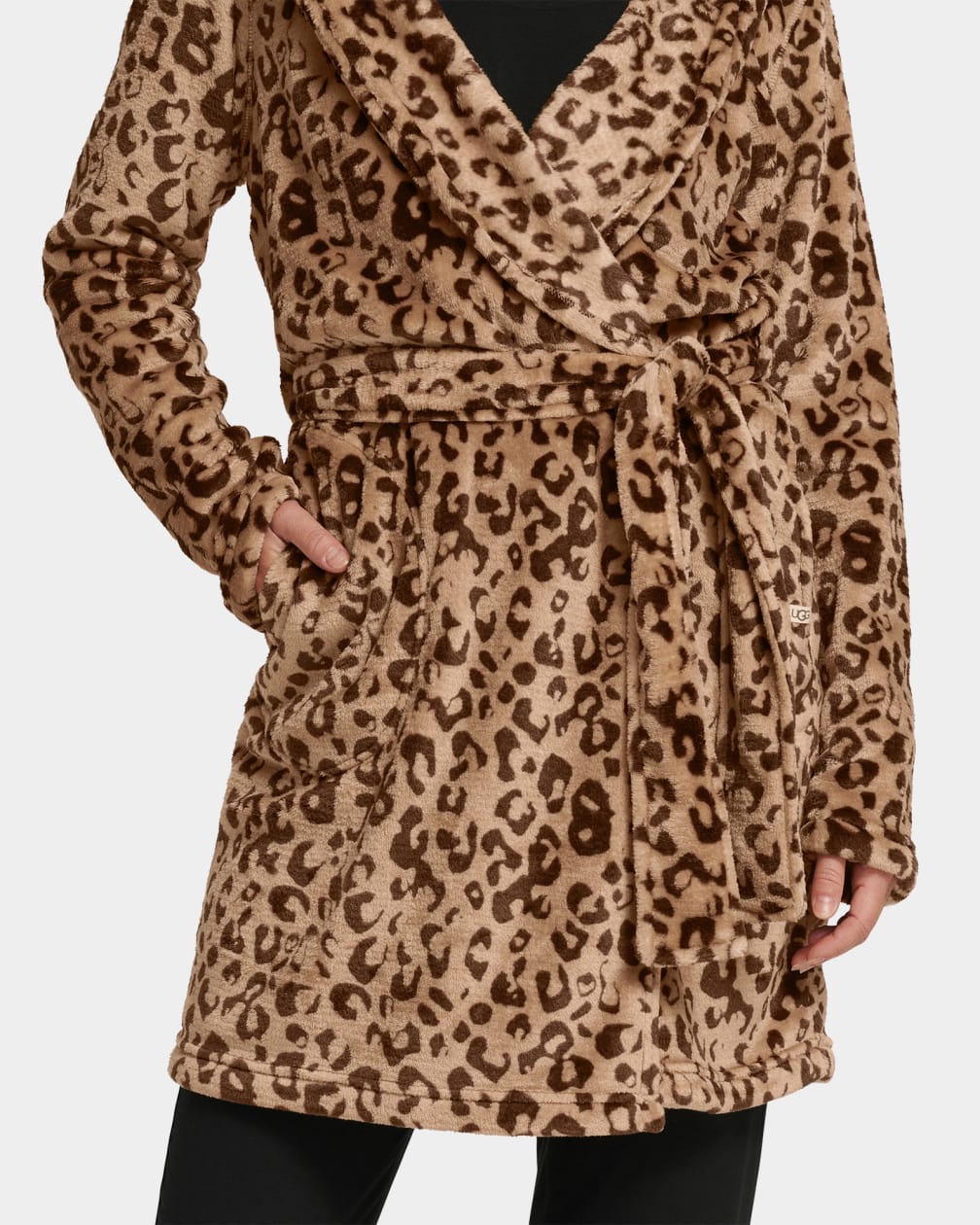 Leopard Ugg Miranda Fleece Robe Women Sleepwear | 056791-ZHV