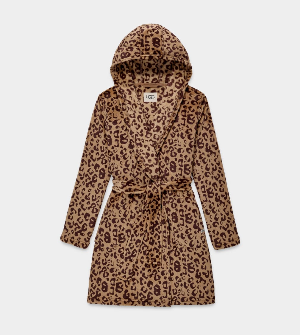 Leopard Ugg Miranda Fleece Robe Women Sleepwear | 056791-ZHV