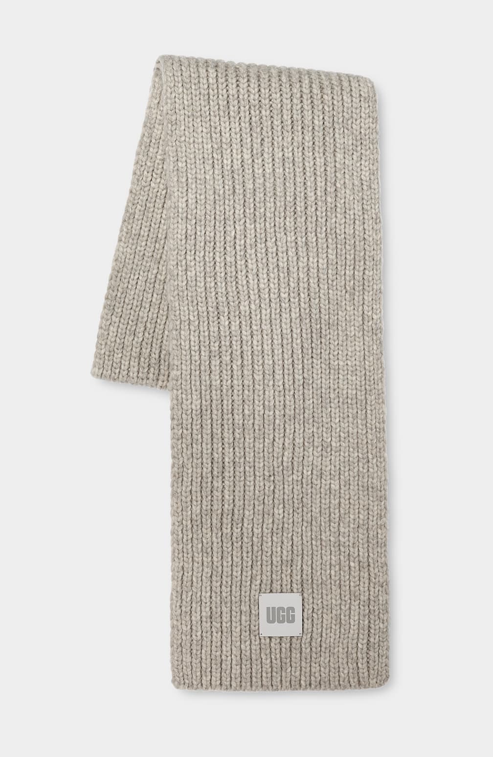 Light Grey Ugg Chunky Rib Knit Women Scarves | 326895-QUB