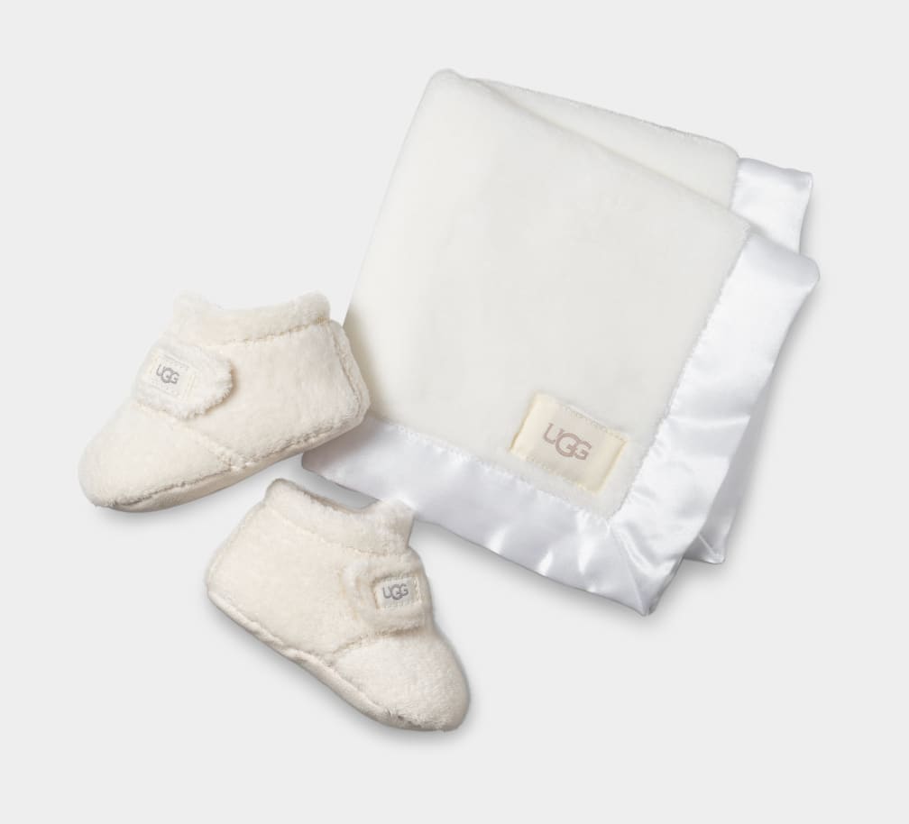 Light Yellow Ugg Bixbeeie and Lovey Blanket Kids' Boots | 680173-SZO