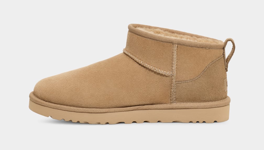 Mustard Ugg Classic Ultra Mini Men Boots | 926543-KPL