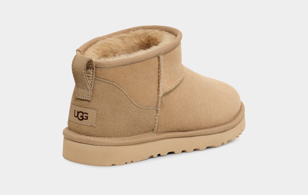 Mustard Ugg Classic Ultra Mini Men Boots | 926543-KPL