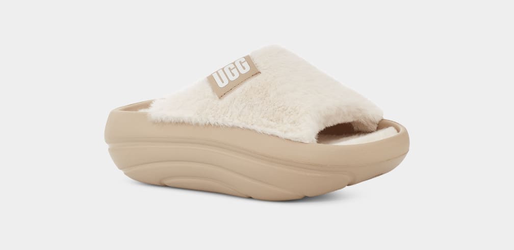 Mustard Ugg FoamOplush Women Slippers | 740362-XKA