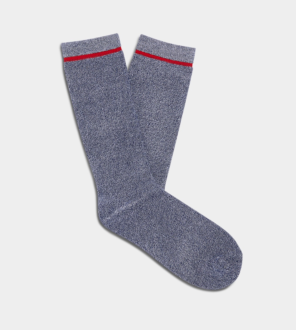 Navy Ugg Kyro Cozy Crew Men Socks | 072581-FMA