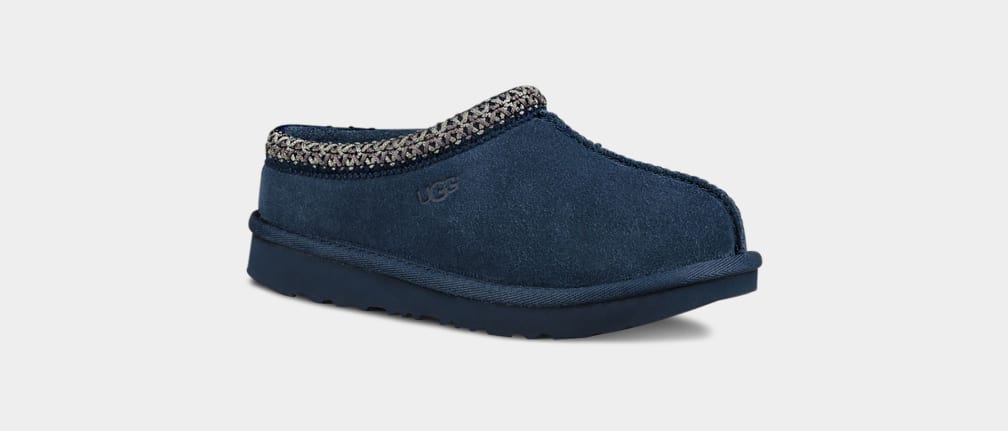 Navy Ugg Tasman II Kids' Slippers | 574362-BWC