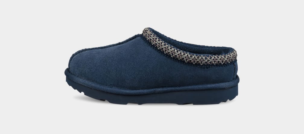 Navy Ugg Tasman II Kids' Slippers | 574362-BWC