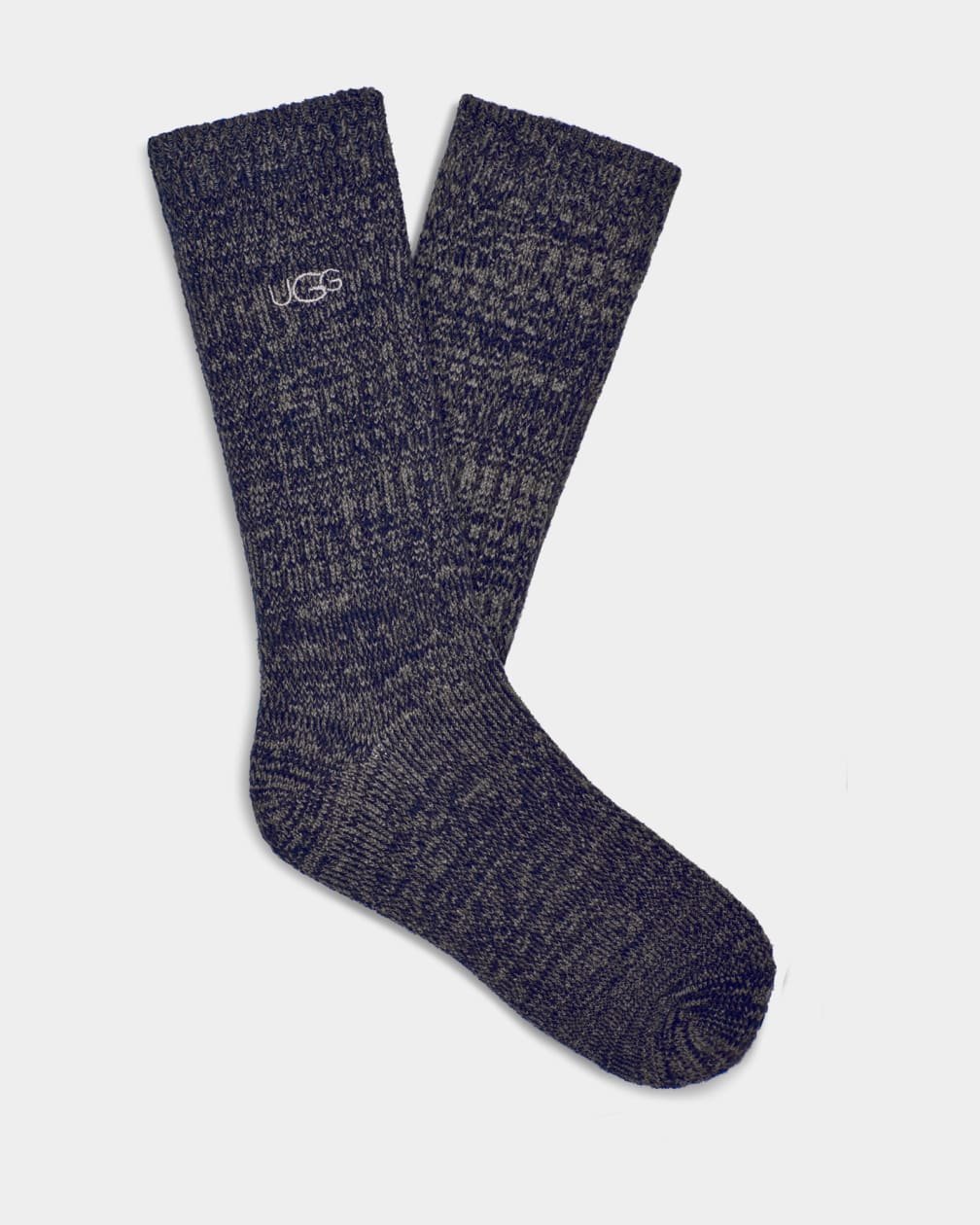 Navy Ugg Trey Rib Knit Slouchy Crew Men Socks | 478591-VSA