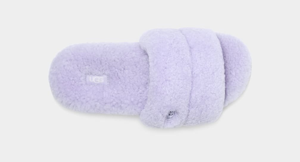 Olive Ugg Cozetta Curly Women Slippers | 918357-VEZ