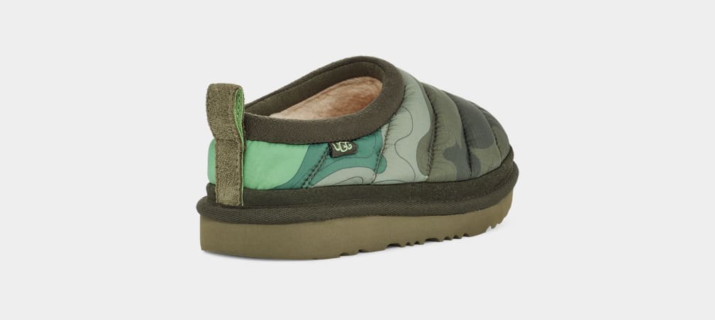 Olive Ugg Tasman LTA Calio Kids' Slippers | 319042-KFB