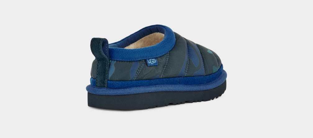 Olive / Blue Ugg Tasman LTA Calio Kids' Slippers | 642913-EAV