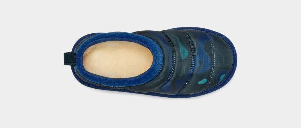 Olive / Blue Ugg Tasman LTA Calio Kids' Slippers | 642913-EAV