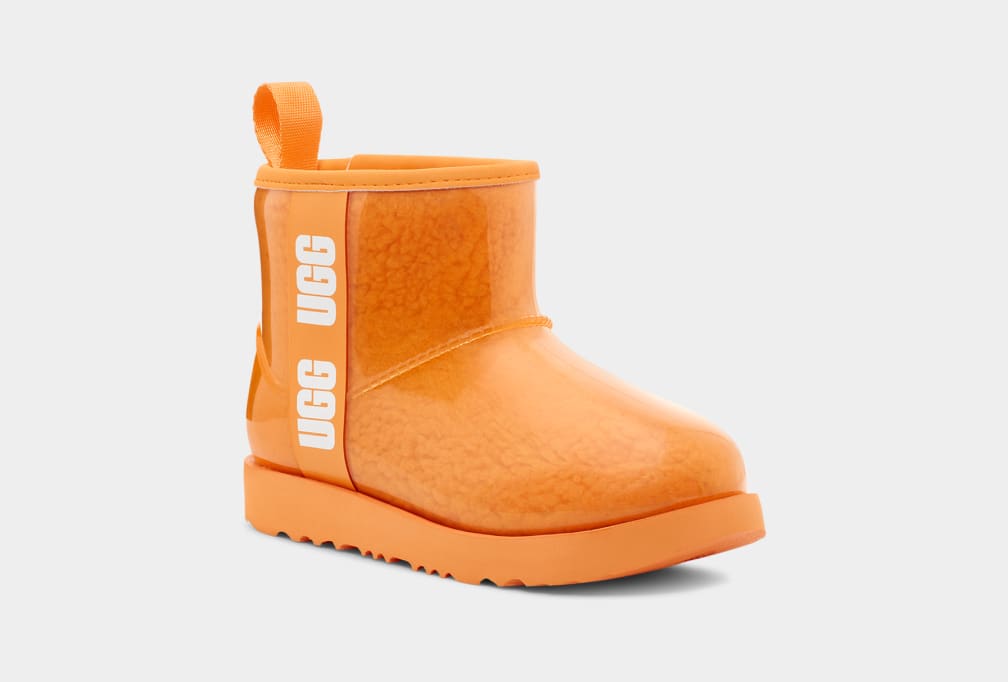 Orange Ugg Classic Clear Mini II Kids' Boots | 645978-OYS