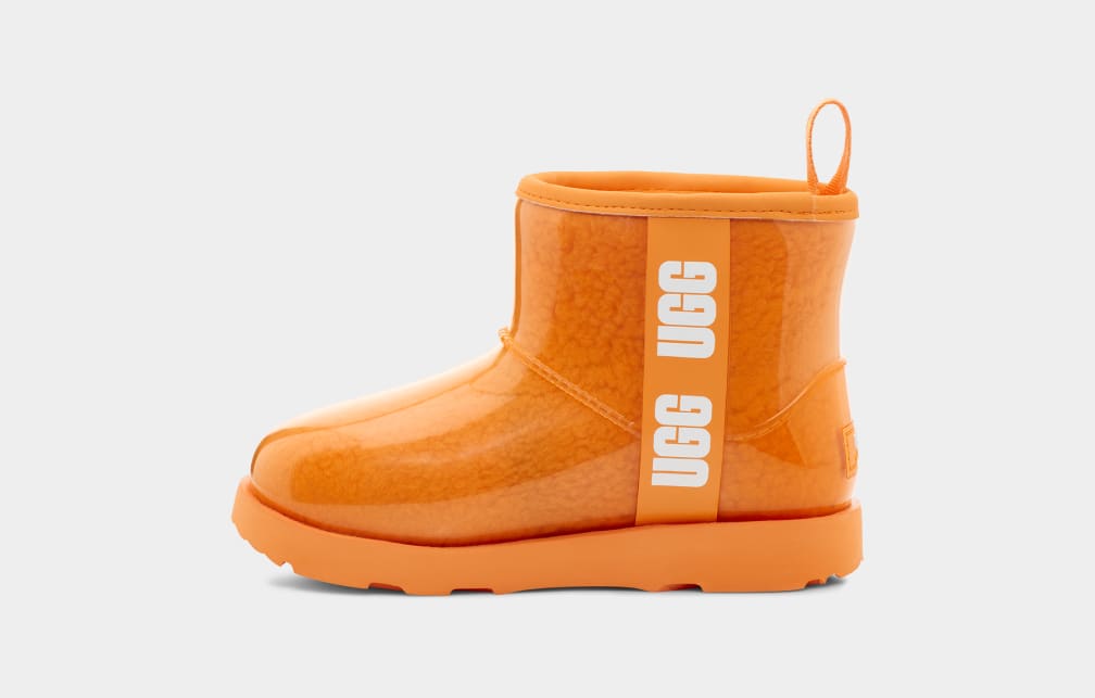 Orange Ugg Classic Clear Mini II Kids' Boots | 645978-OYS