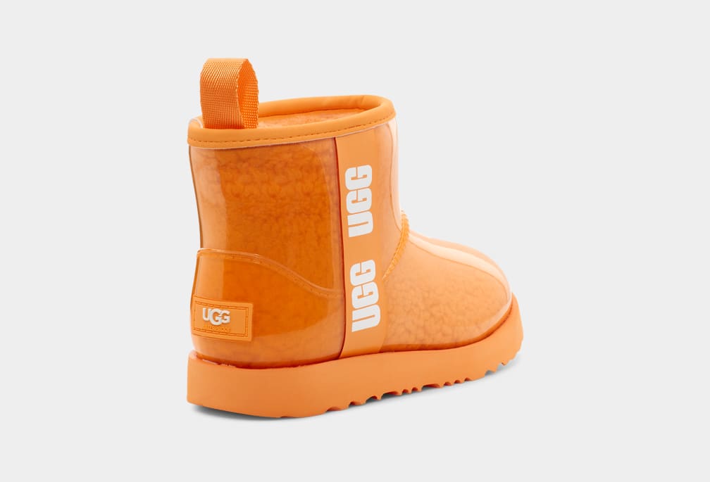 Orange Ugg Classic Clear Mini II Kids' Boots | 645978-OYS