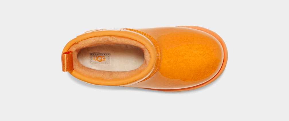 Orange Ugg Classic Clear Mini II Kids' Boots | 645978-OYS