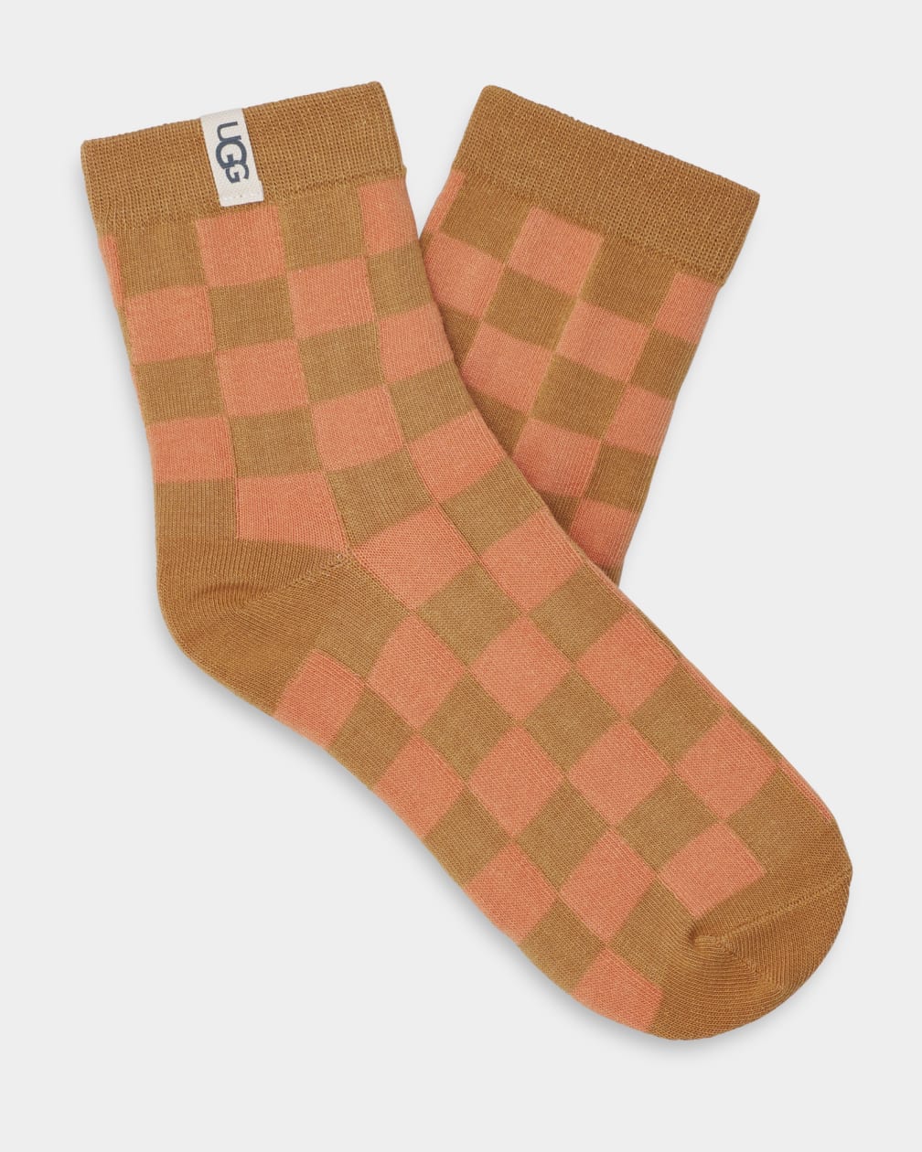 Orange / Brown Ugg Teslin Quarter Women Socks | 328695-MSO