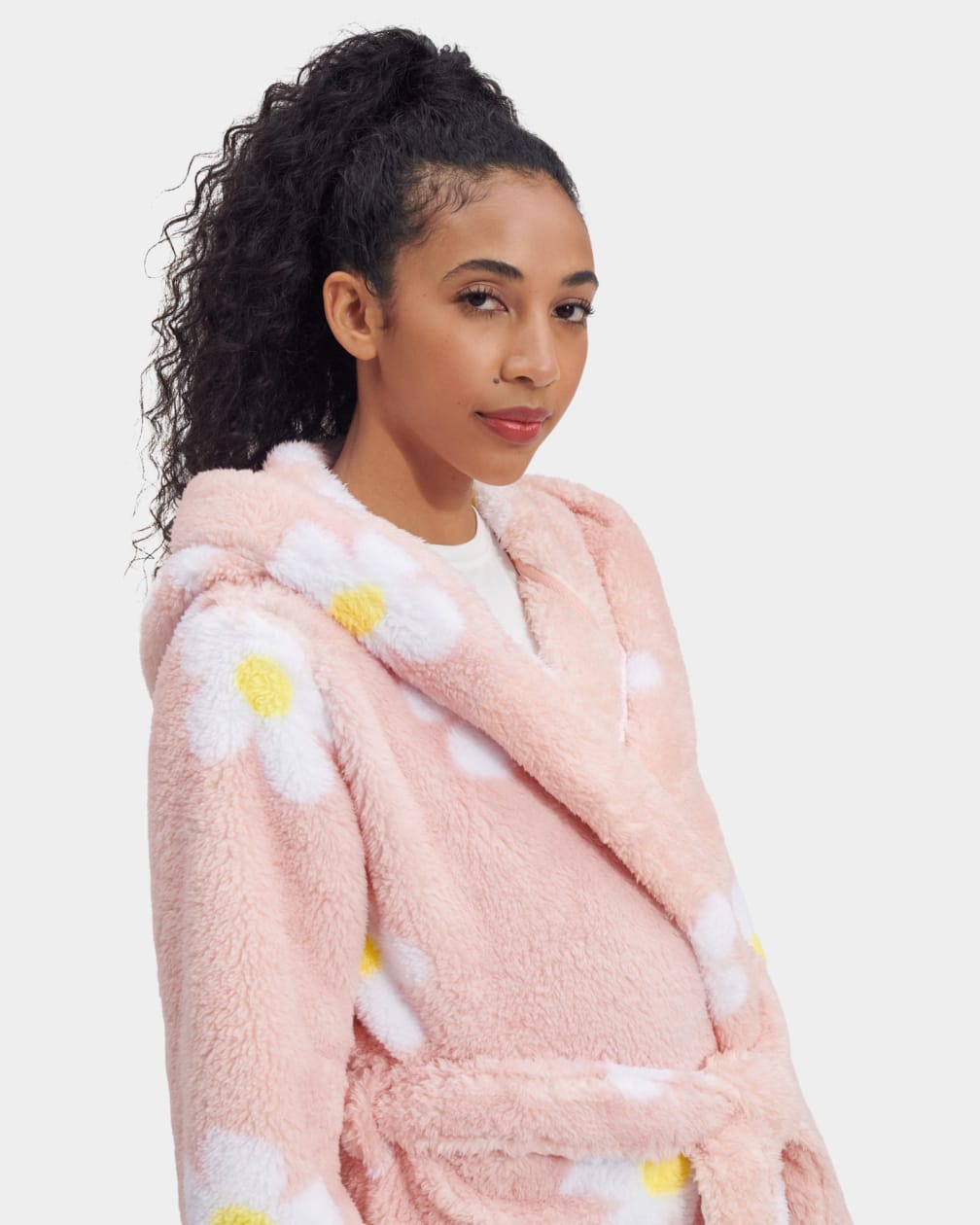 Pink Ugg Aarti Plush Robe Women Sleepwear | 792316-BXZ