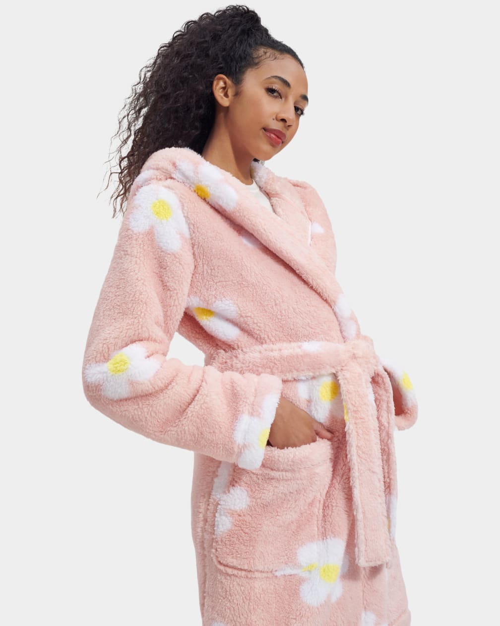 Pink Ugg Aarti Plush Robe Women Sleepwear | 792316-BXZ