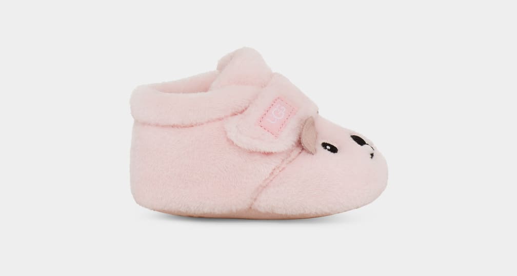 Pink Ugg Bixbee And Lovey Bear Stuffie Kids' Boots | 945831-DEB