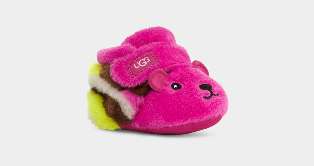 Pink Ugg Bixbee Bear Stuffie Kids' Boots | 580372-CNK