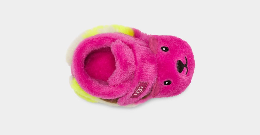 Pink Ugg Bixbee Bear Stuffie Kids' Boots | 580372-CNK