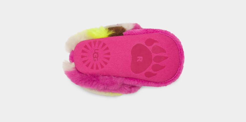 Pink Ugg Bixbee Bear Stuffie Kids' Boots | 580372-CNK