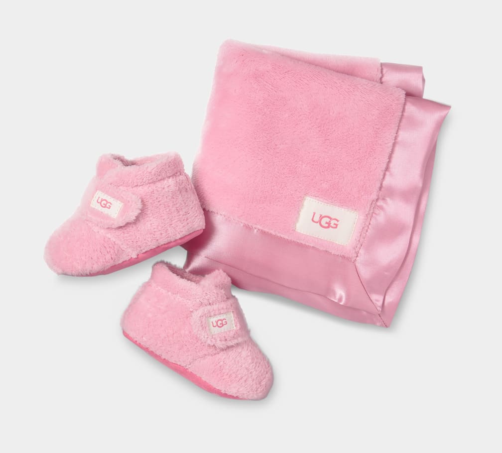 Pink Ugg Bixbeeie and Lovey Blanket Kids' Boots | 582937-TUJ