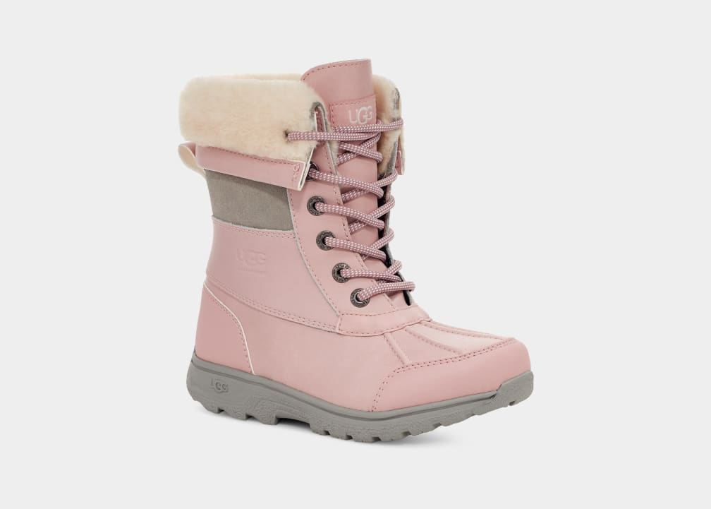 Pink Ugg Butte II CWR Kids' Boots | 396451-FXG