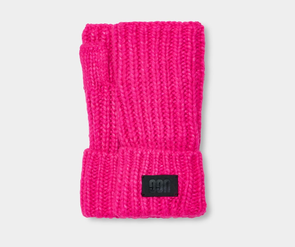 Pink Ugg Chunky Fingerless Cuff Women Gloves | 281764-CEQ