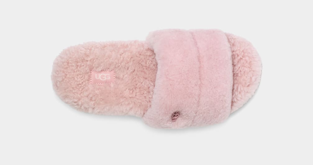 Pink Ugg Cozetta Curly Women Slides | 152946-JWO