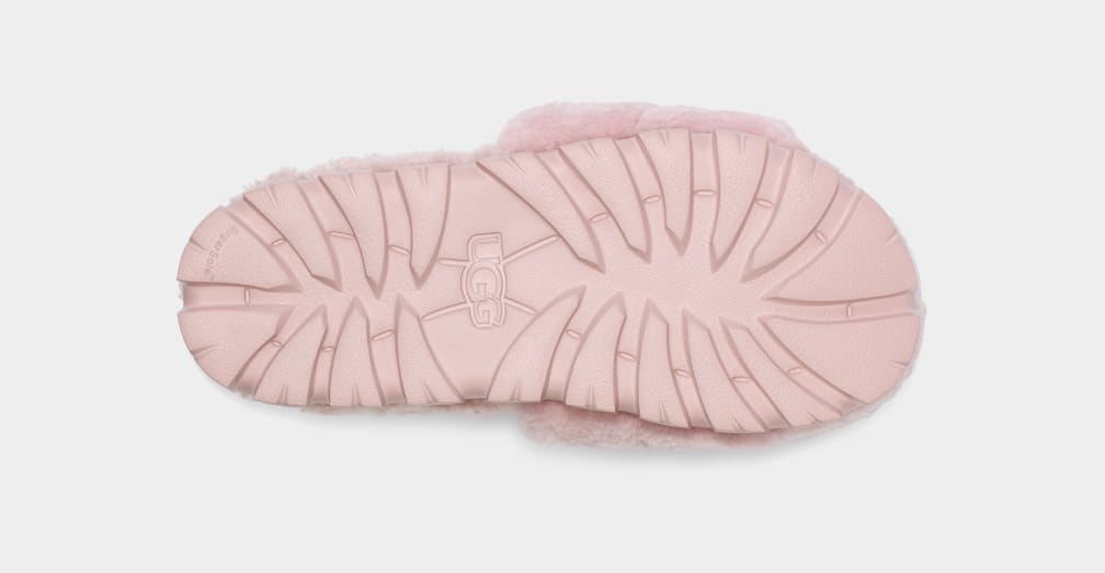 Pink Ugg Cozetta Curly Women Slides | 152946-JWO