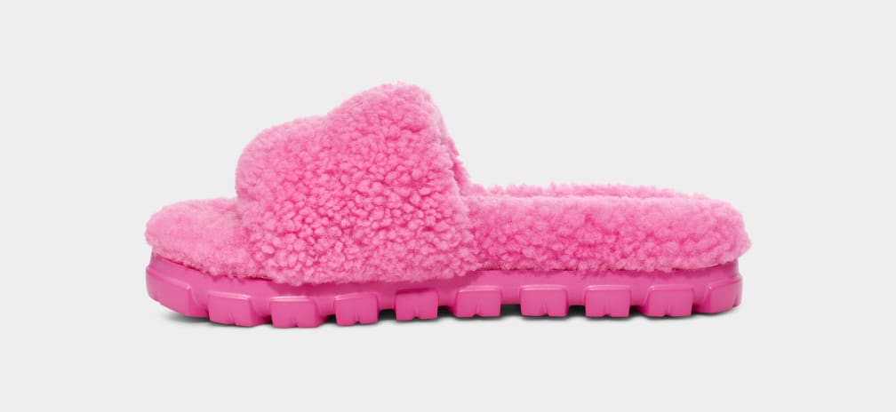 Pink Ugg Cozetta Curly Women Slippers | 754302-AGF