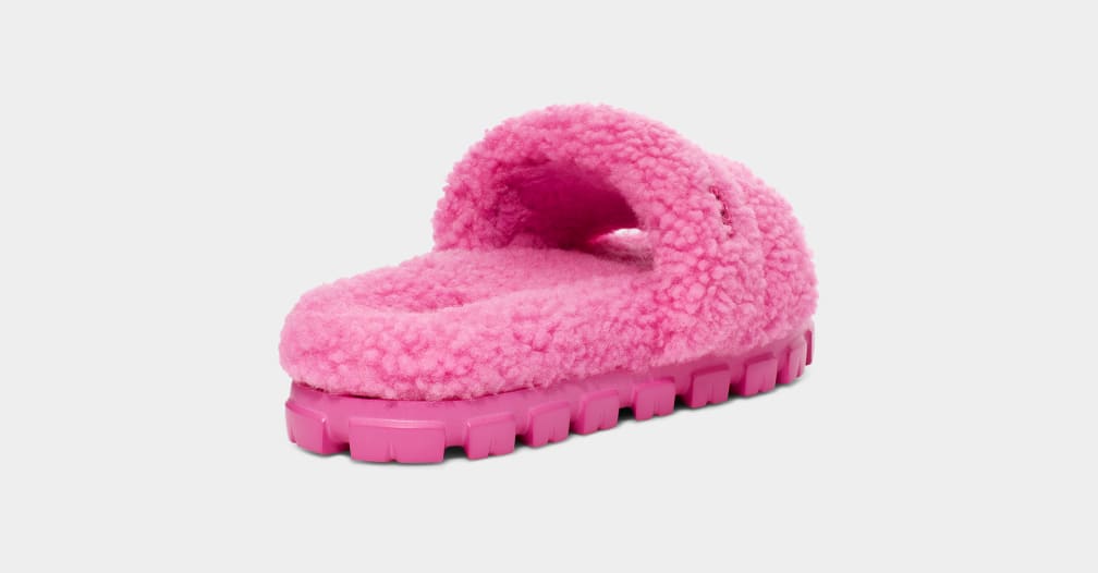 Pink Ugg Cozetta Curly Women Slippers | 754302-AGF