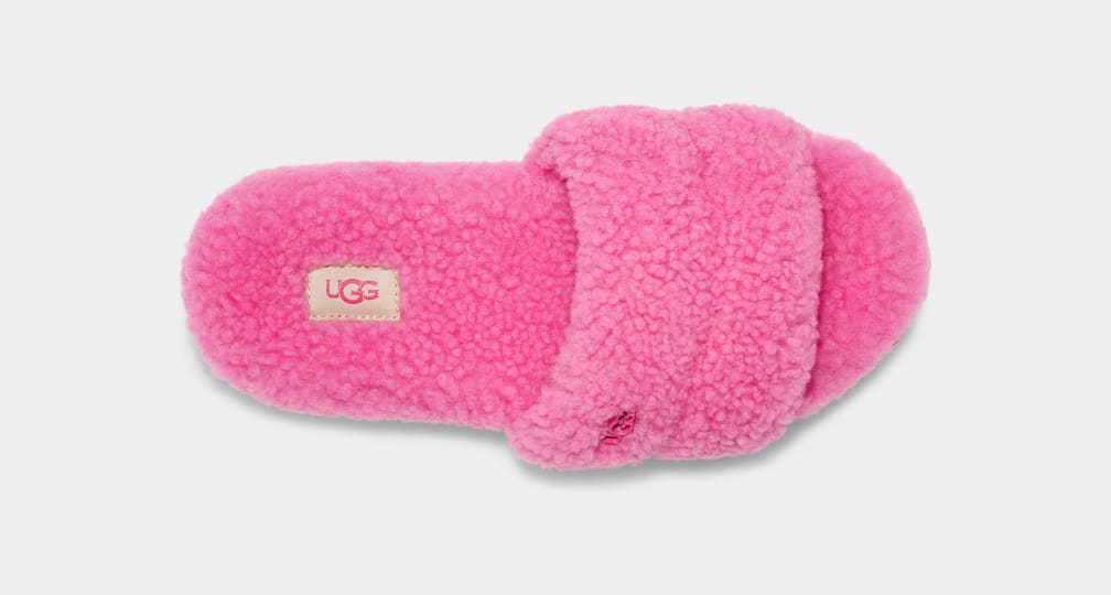 Pink Ugg Cozetta Curly Women Slippers | 754302-AGF