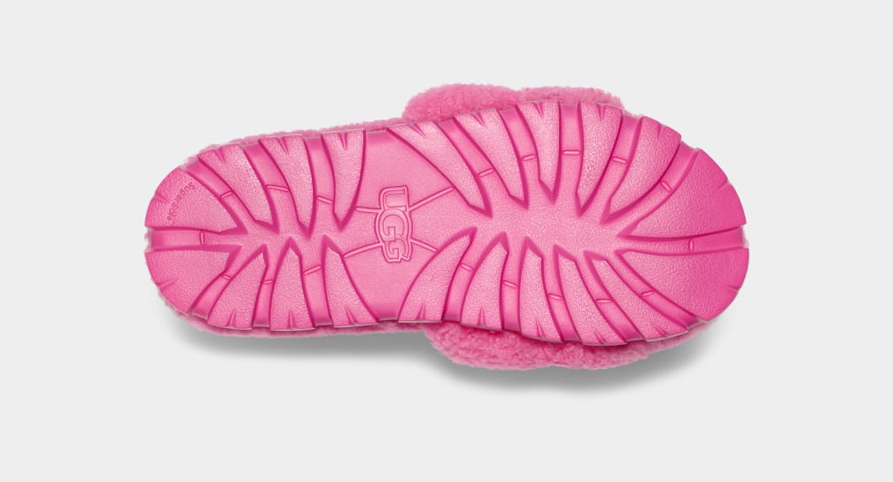 Pink Ugg Cozetta Curly Women Slippers | 754302-AGF