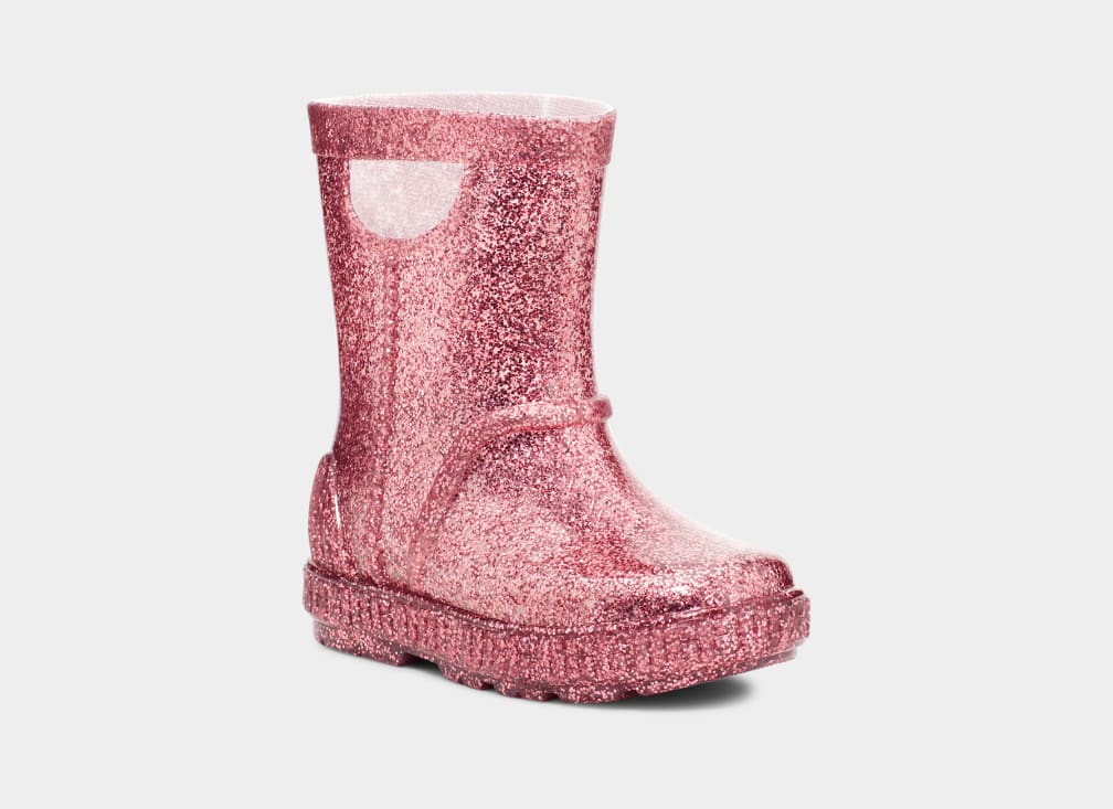 Pink Ugg Drizlita Glitter Kids' Boots | 509347-QZA